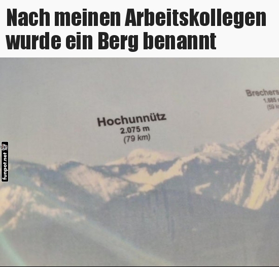 Bergkollege auf der Hhenkarte