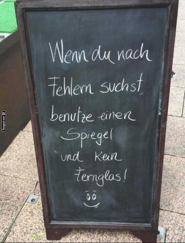 Spiegel statt Lupe: Fehlerfreund gesucht! Spiegel statt Lupe: Fehlerfreund gesucht!