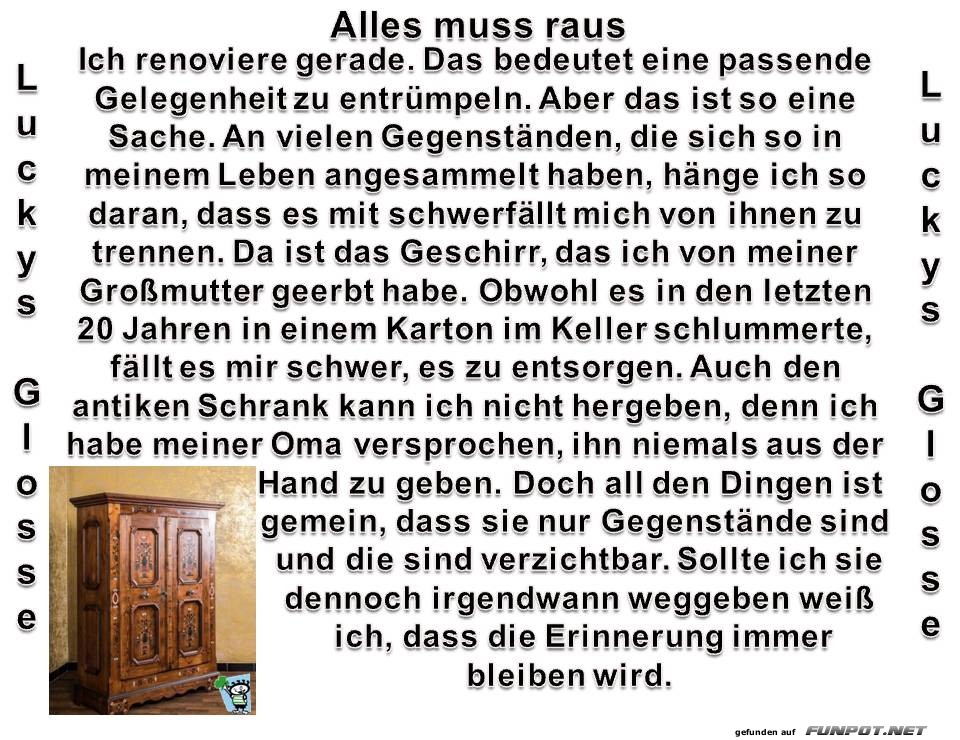 Alles mus raus