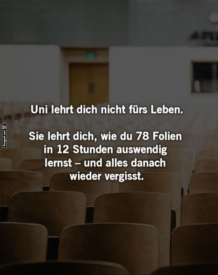 Universität: Lernen fürs Vergessen Universität: Lernen fürs Vergessen