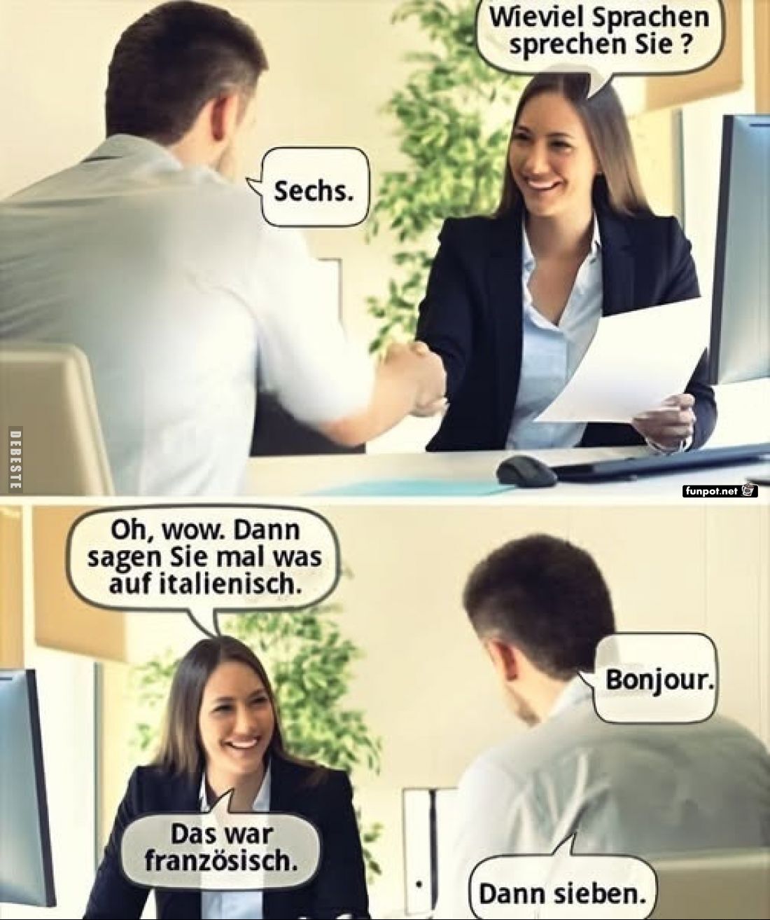 Sprachgenie im Bewerbungsgesprch