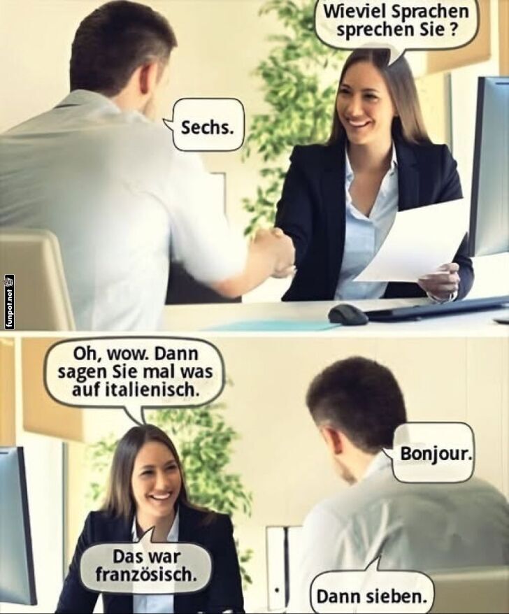 Sprachgenie im Bewerbungsgespräch Sprachgenie im Bewerbungsgespräch