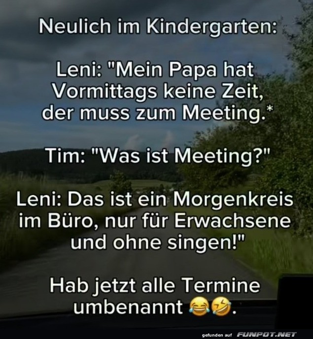 Kindergarten-Weisheit: Meeting erklrt!
