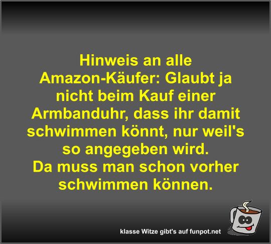 Hinweis an alle Amazon-Kufer