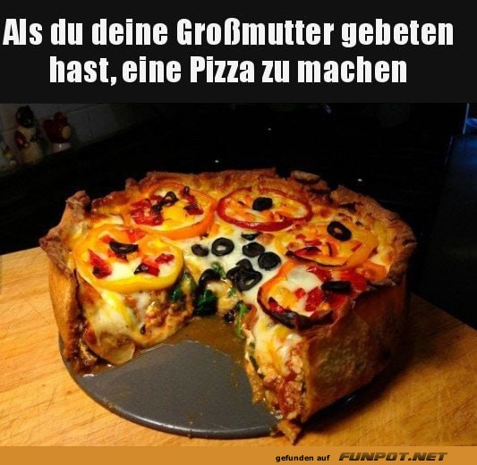 Wenn Oma die Pizza übernimmt Wenn Oma die Pizza übernimmt