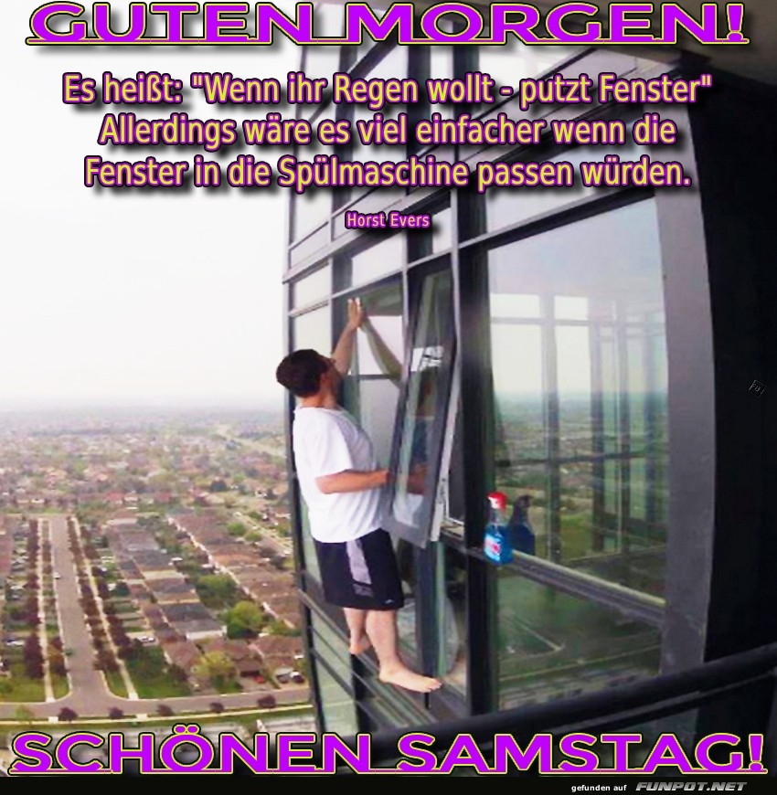Fensterputzen mal anders: Schwebemodus aktiv! Fensterputzen mal anders: Schwebemodus aktiv!