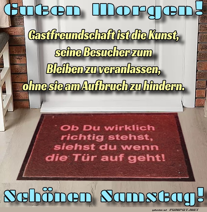 Der Charmante Fußmatten-Weisheitstag! Der Charmante Fußmatten-Weisheitstag!