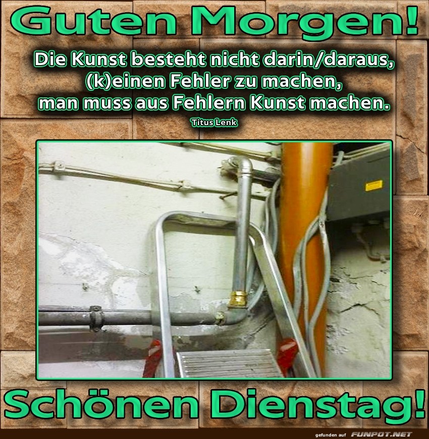 Kunst aus Rohren: Fehlerschönheit am Dienstag Kunst aus Rohren: Fehlerschönheit am Dienstag