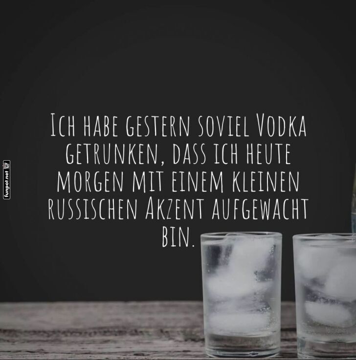 Wenn der Wodka dir Sprachunterricht gibt Wenn der Wodka dir Sprachunterricht gibt