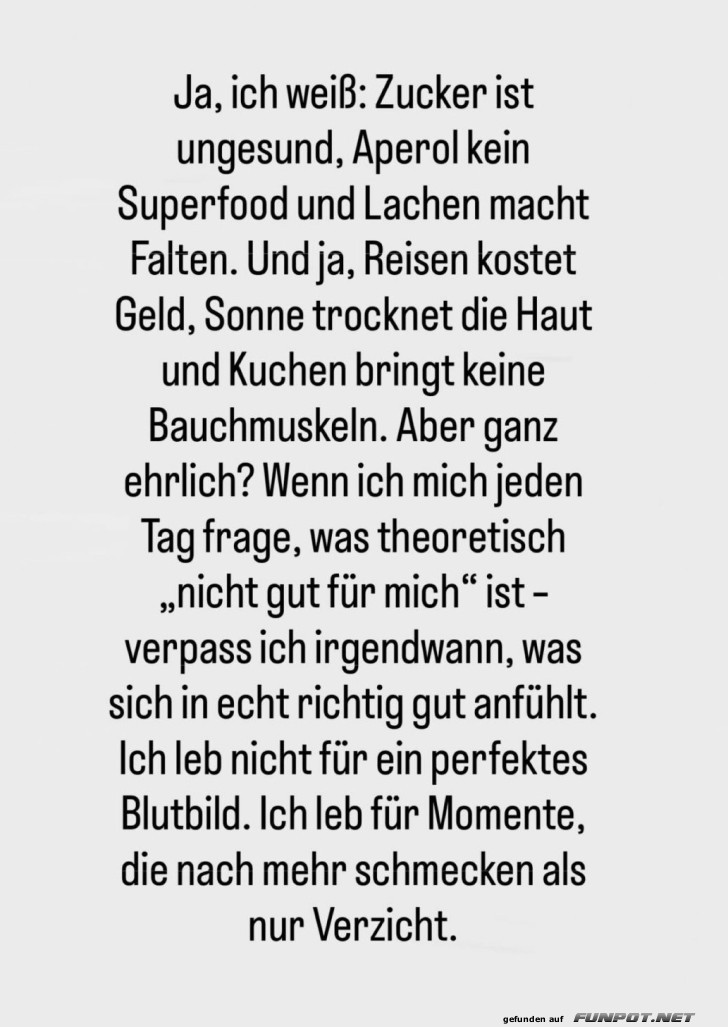 Lebensfreude statt Perfektion Lebensfreude statt Perfektion