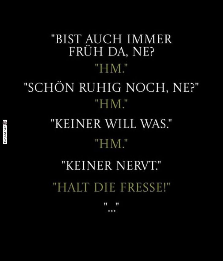 Wenn der Morgenmuffel spricht!