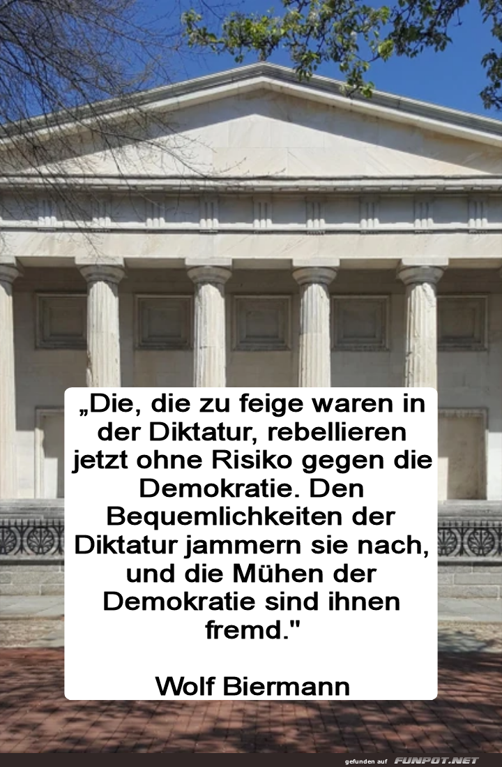 Wenn Diktatur bequem war, ist Demokratie fremd!