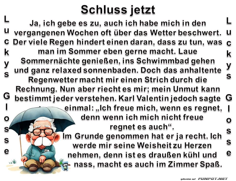 Schluss jetzt