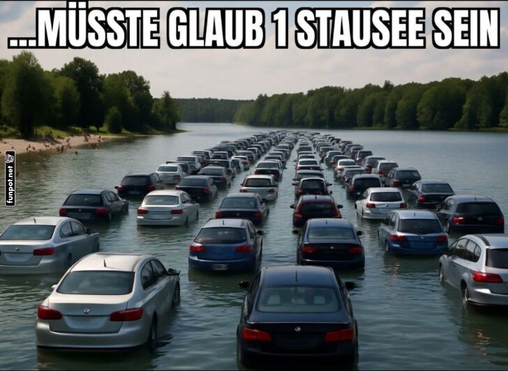 Autobahn meets Stausee: Die Wasserparade Autobahn meets Stausee: Die Wasserparade