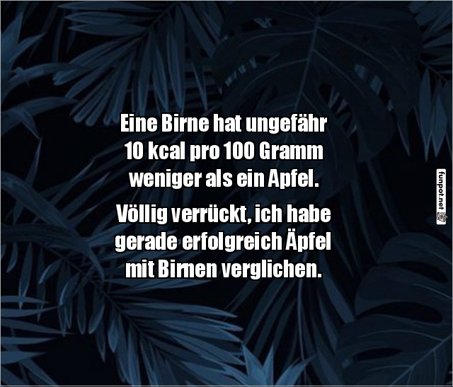 Birnen vs. pfel: Der Kalorien-Knaller!
