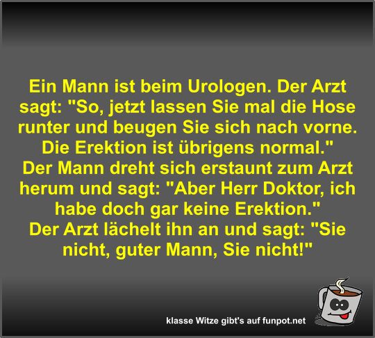 Ein Mann ist beim Urologen