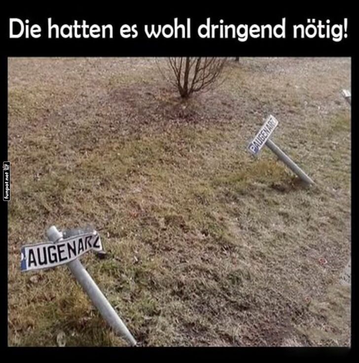 Schilder brauchen dringend Sttze!