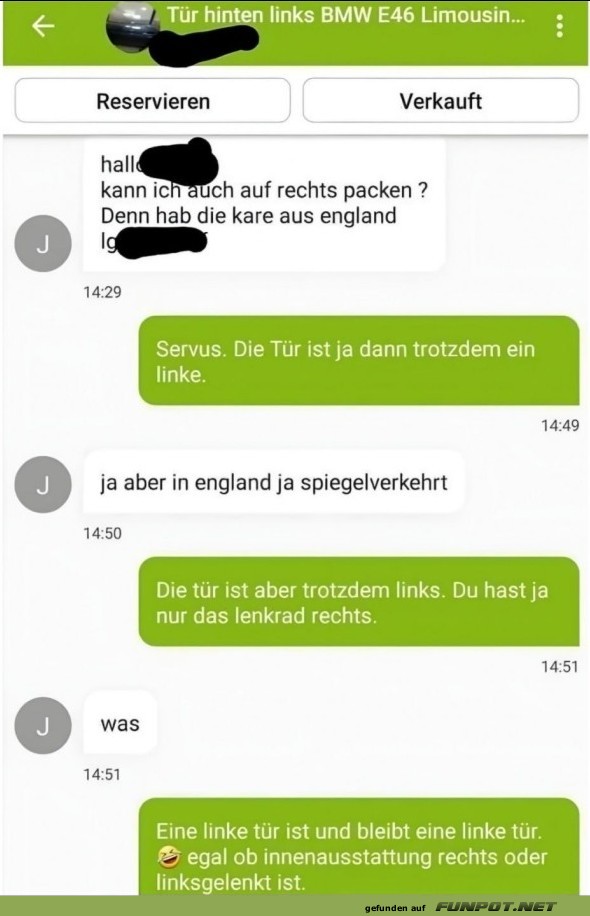 Linksdrehende Trverwirrung