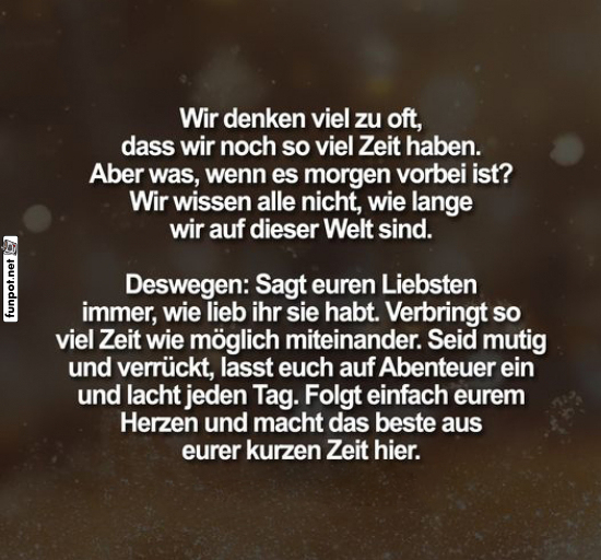 Lebe jeden Tag als Abenteuer Lebe jeden Tag als Abenteuer