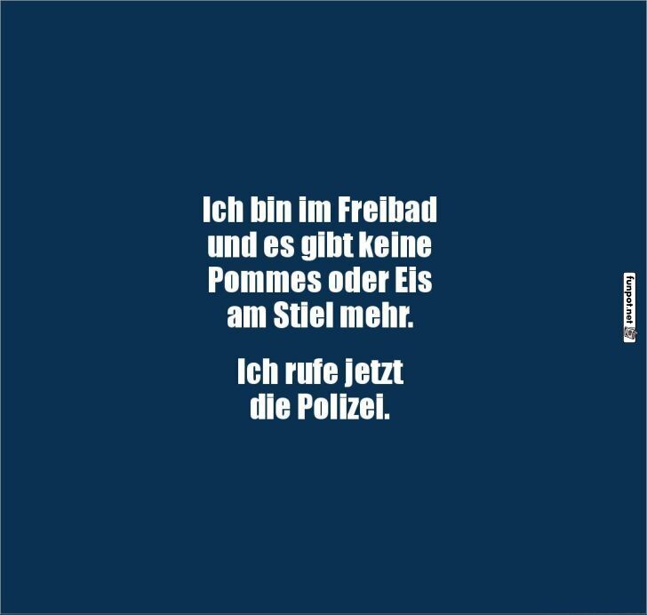 Freibad ohne Pommes: Der absolute Notfall