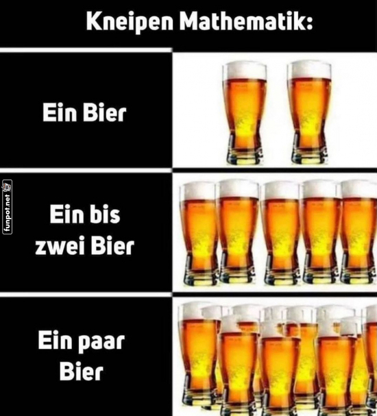 Die Kunst der Bier-Mathematik