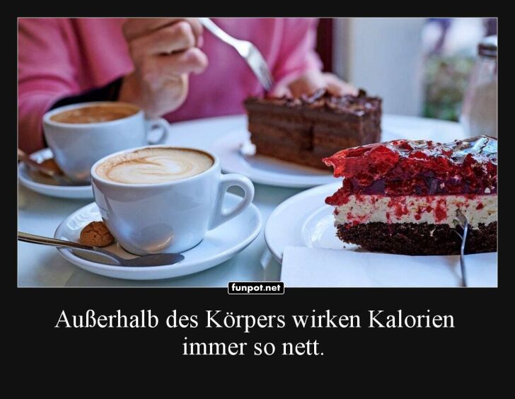 Außerhalb des Körpers wirken Kalorien immer so nett Außerhalb des Körpers wirken Kalorien immer so nett