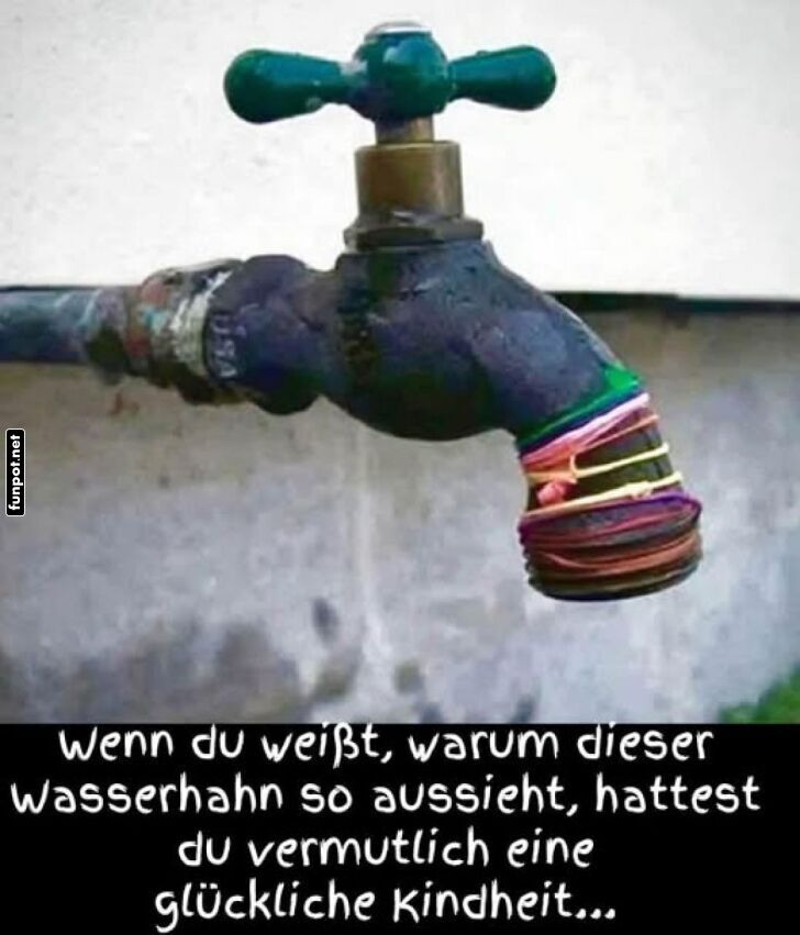 Der nostalgische Gummiband-Wasserhahn Der nostalgische Gummiband-Wasserhahn