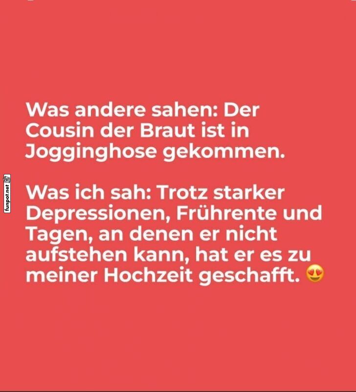 Jogginghose auf der Hochzeit? Perspektivwechsel!