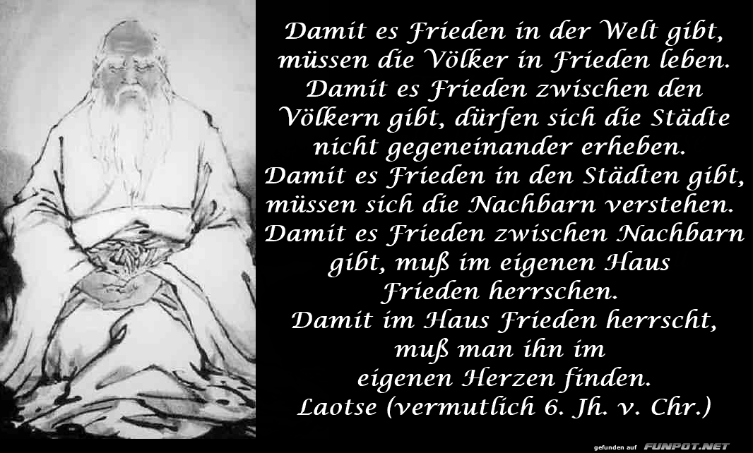 Laotse Frieden Laotse Frieden