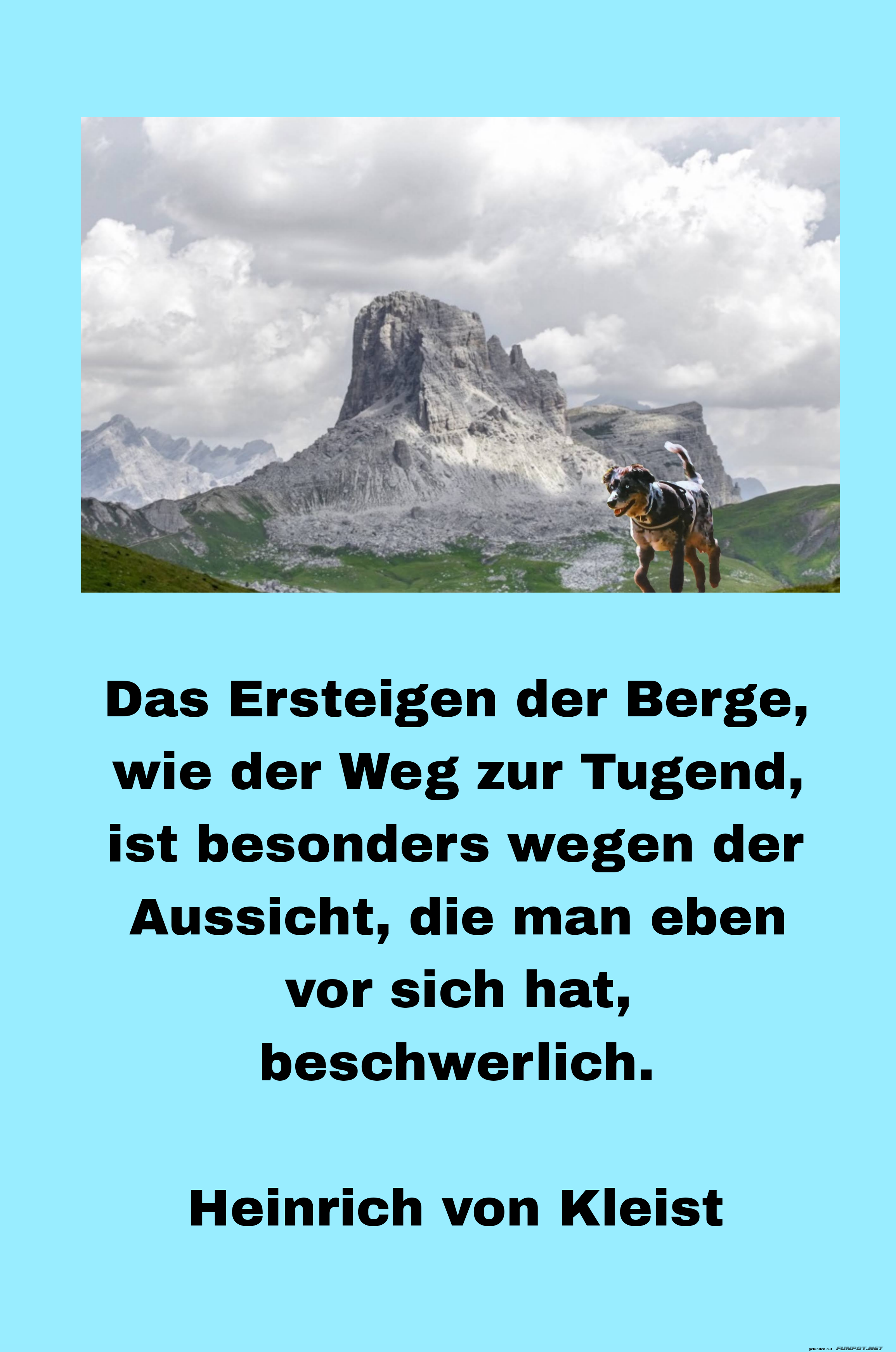 das ersteigen der berge