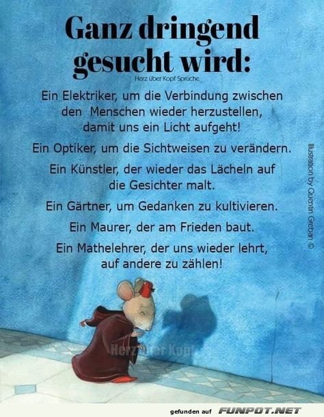 Ganz dringend gesucht
