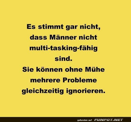 Männer und das wahre Multitasking Männer und das wahre Multitasking
