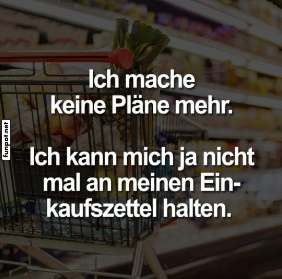 Shopping-Zettel vergessen: Der Planlosigkeitstag! Shopping-Zettel vergessen: Der Planlosigkeitstag!