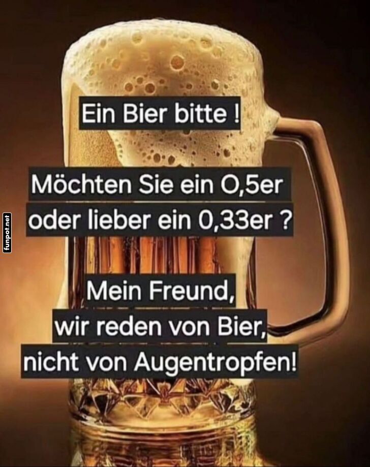 Augentropfen sind keine Biersorten! Augentropfen sind keine Biersorten!