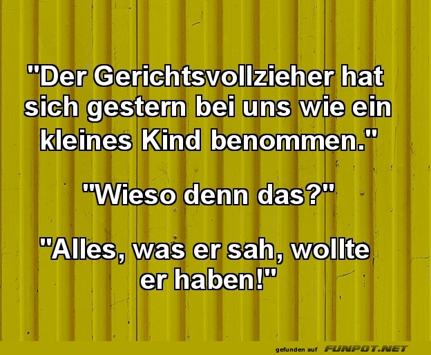 Wenn der Gerichtsvollzieher alles will