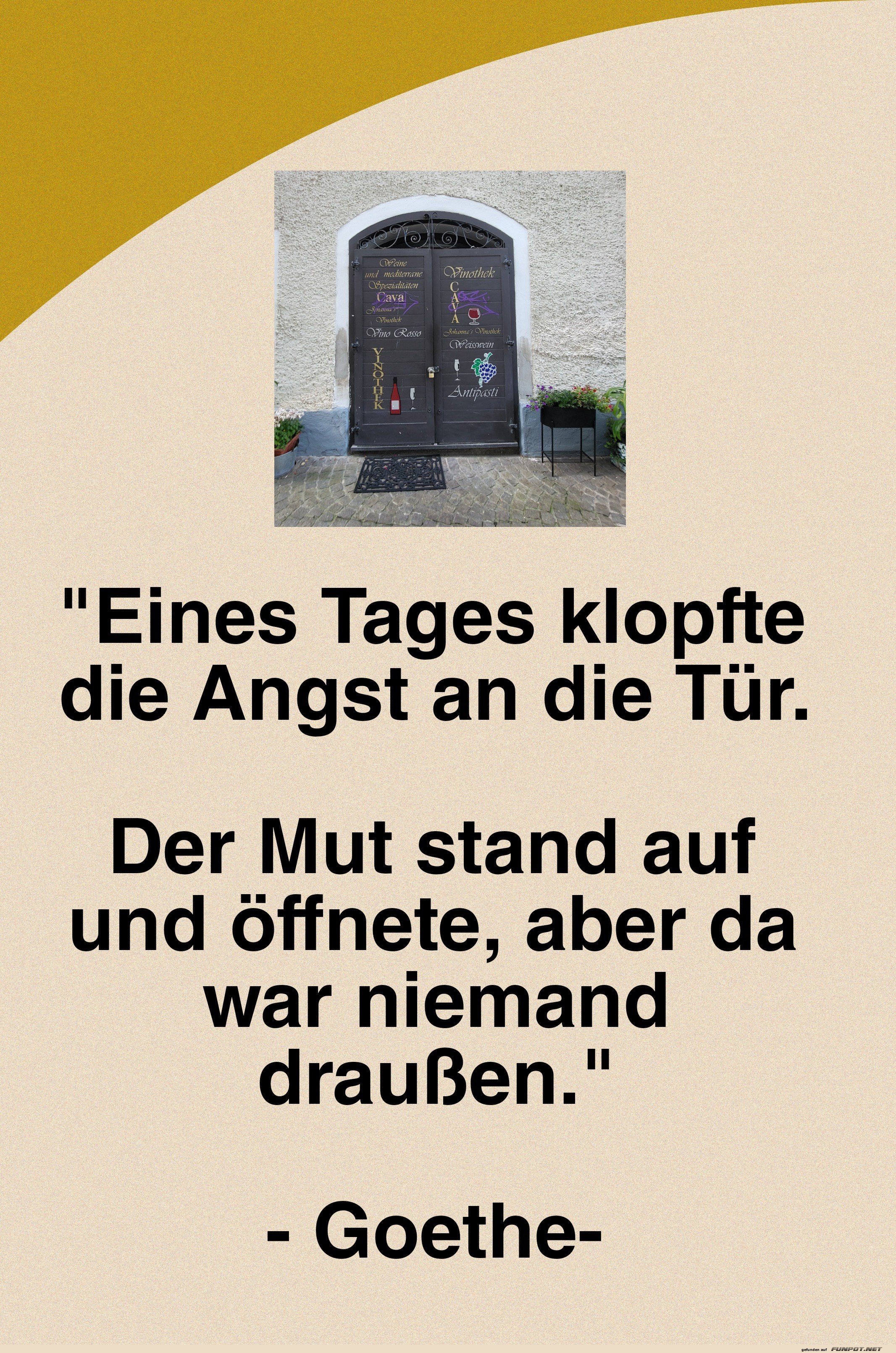 Eines Tages klopfte