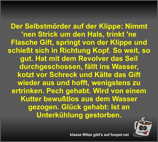 Der Selbstmörder auf der Klippe Der Selbstmörder auf der Klippe