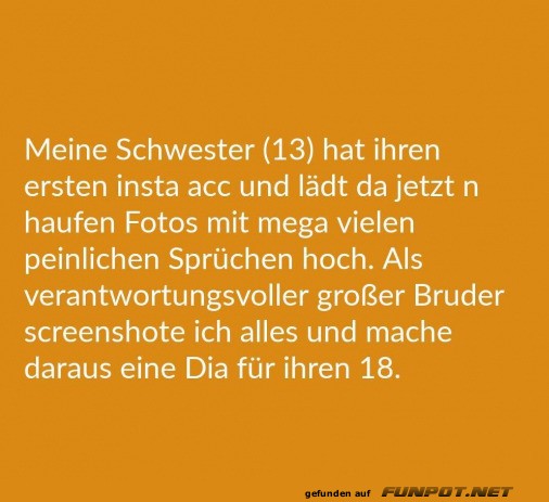 Peinliche Erinnerung zur Volljhrigkeit
