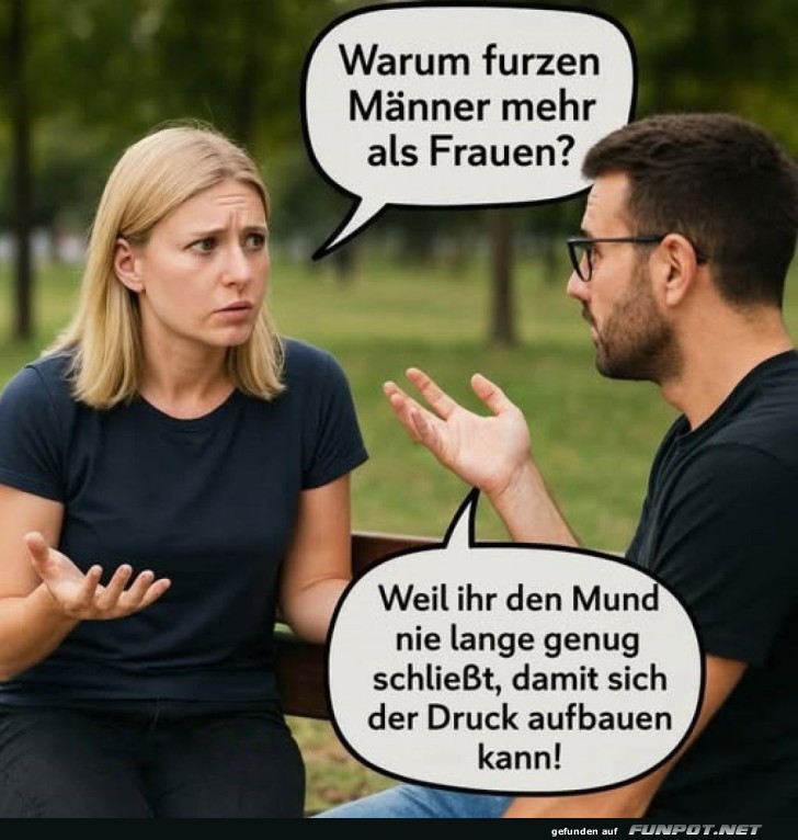 Warum Mnner fter furzen