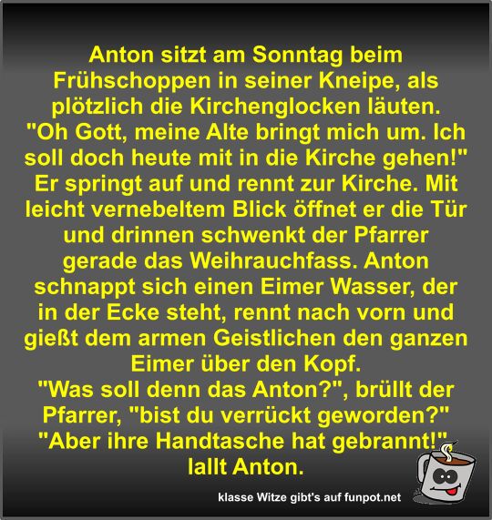 Anton sitzt am Sonntag beim Frühschoppen in seiner Kneipe Anton sitzt am Sonntag beim Frühschoppen in seiner Kneipe