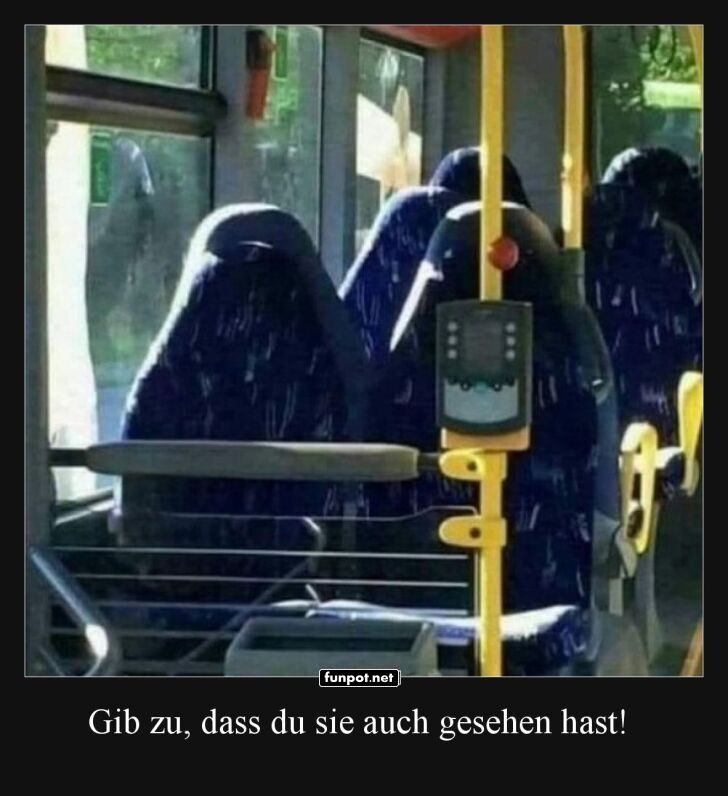 Geister im Bus: Sitz-Camouflage des Jahres! Geister im Bus: Sitz-Camouflage des Jahres!