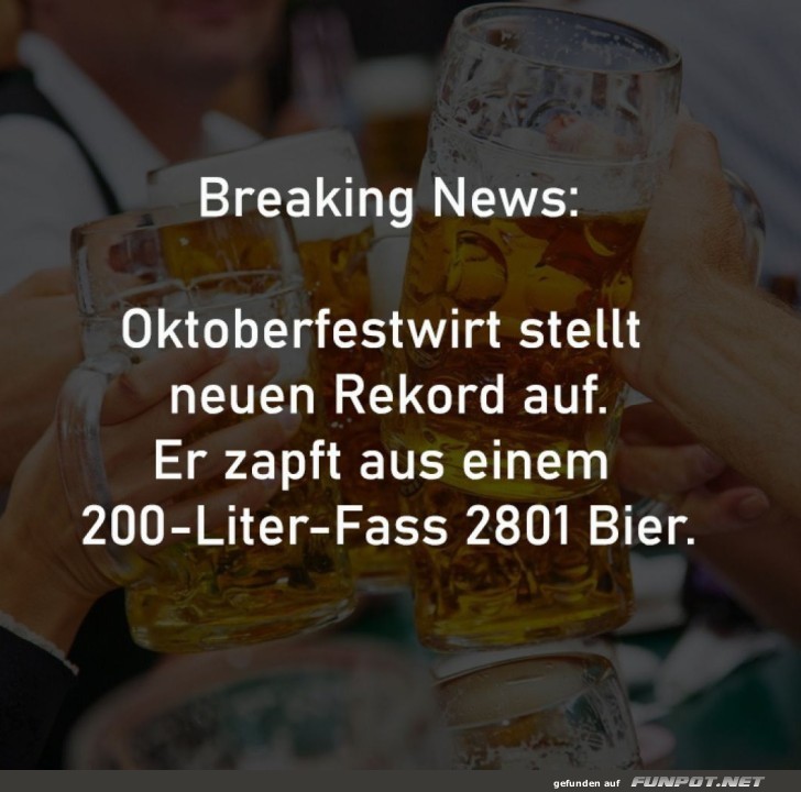 Bierzapfen auf Weltrekord-Niveau! Bierzapfen auf Weltrekord-Niveau!