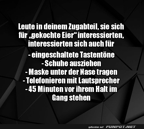 Zugabteil-Etikette: Ein humorvoller Blick