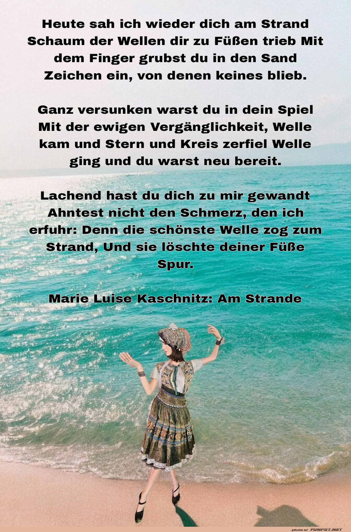 heute sah ich wieder dich am strand