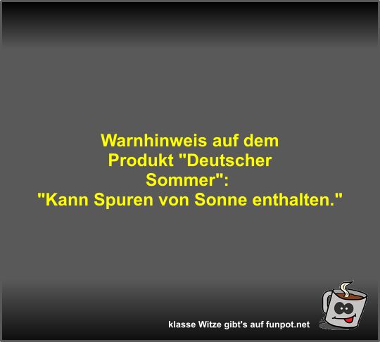 Warnhinweis auf dem Produkt 