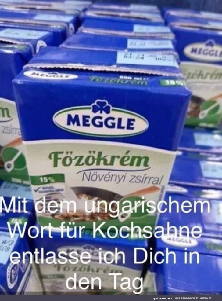 Kochsahne auf Ungarisch