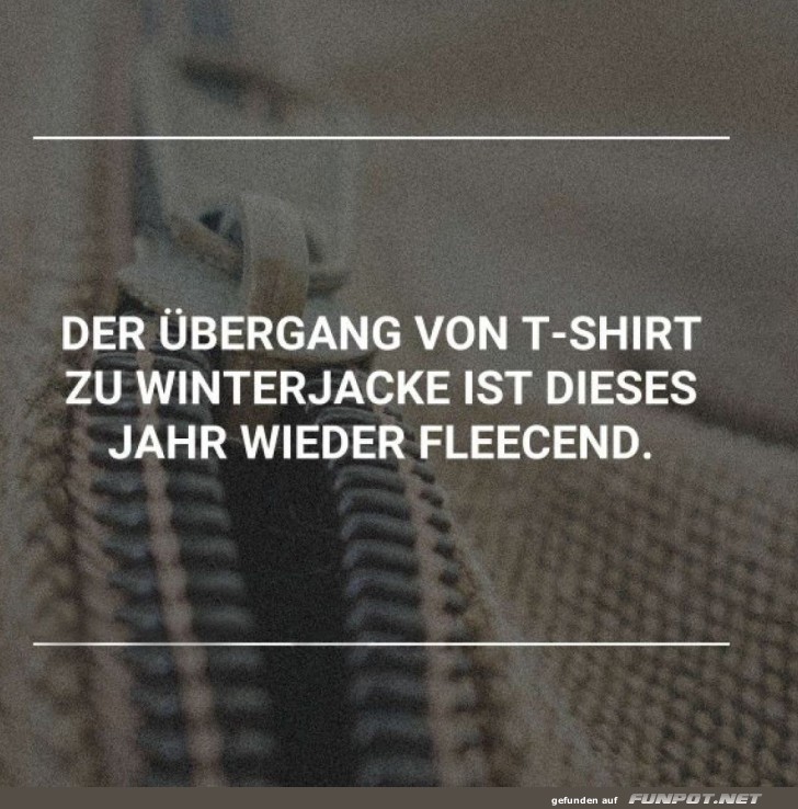 T-Shirt zu Winterjacke: Mission Impossible?