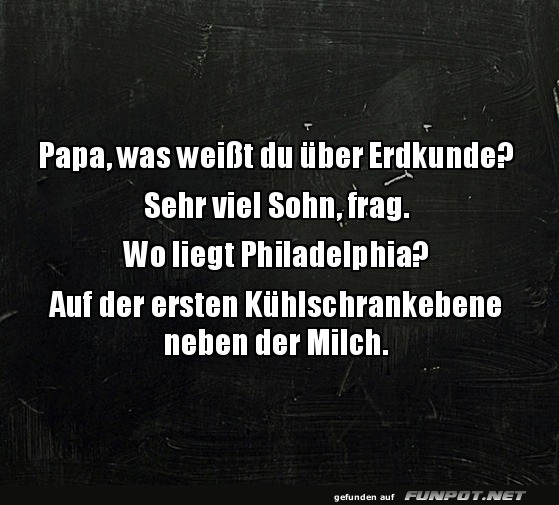 Wo liegt Philadelphia? Frag den Khlschrank!