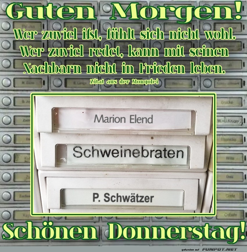 Stressfreier Donnerstag beginnt mit Humor