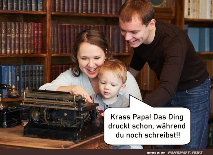 Wenn Kids die alte 'Druckmaschine' entdecken